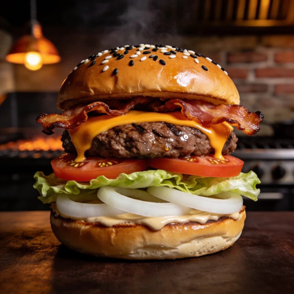 MAD ROOSTA Bomb burger made with Australian Angus